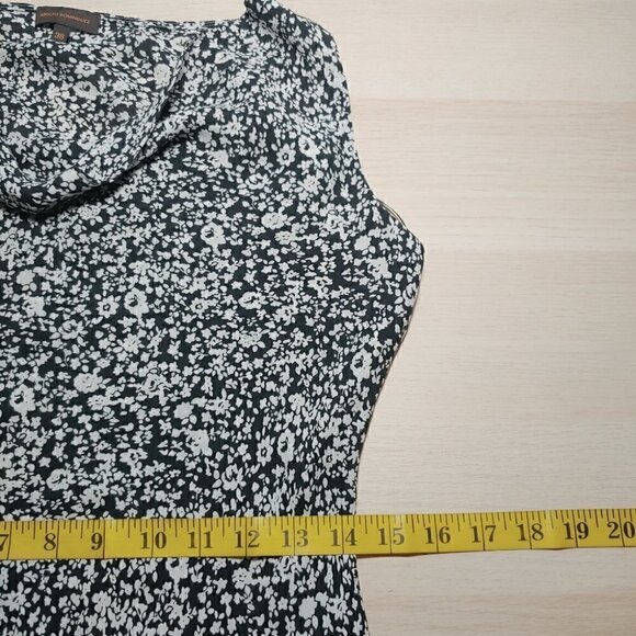 ADOLFO DOMINGUEZ Black and white floral 100% Muberry silk camisole - Picture 7 of 12